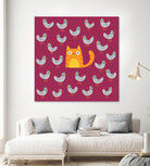 Cat amongst the Pigeons by Michael Buxton on GIANT ART - multicolor urban/pop surrealism; animals; contemporary