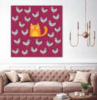 Cat amongst the Pigeons by Michael Buxton on GIANT ART - multicolor urban/pop surrealism; animals; contemporary