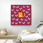 Cat amongst the Pigeons by Michael Buxton on GIANT ART - multicolor urban/pop surrealism; animals; contemporary