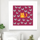 Cat amongst the Pigeons by Michael Buxton on GIANT ART - multicolor urban/pop surrealism; animals; contemporary