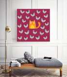 Cat amongst the Pigeons by Michael Buxton on GIANT ART - multicolor urban/pop surrealism; animals; contemporary