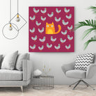 Cat amongst the Pigeons by Michael Buxton on GIANT ART - multicolor urban/pop surrealism; animals; contemporary