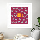 Cat amongst the Pigeons by Michael Buxton on GIANT ART - multicolor urban/pop surrealism; animals; contemporary
