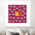 Cat amongst the Pigeons by Michael Buxton on GIANT ART - multicolor urban/pop surrealism; animals; contemporary