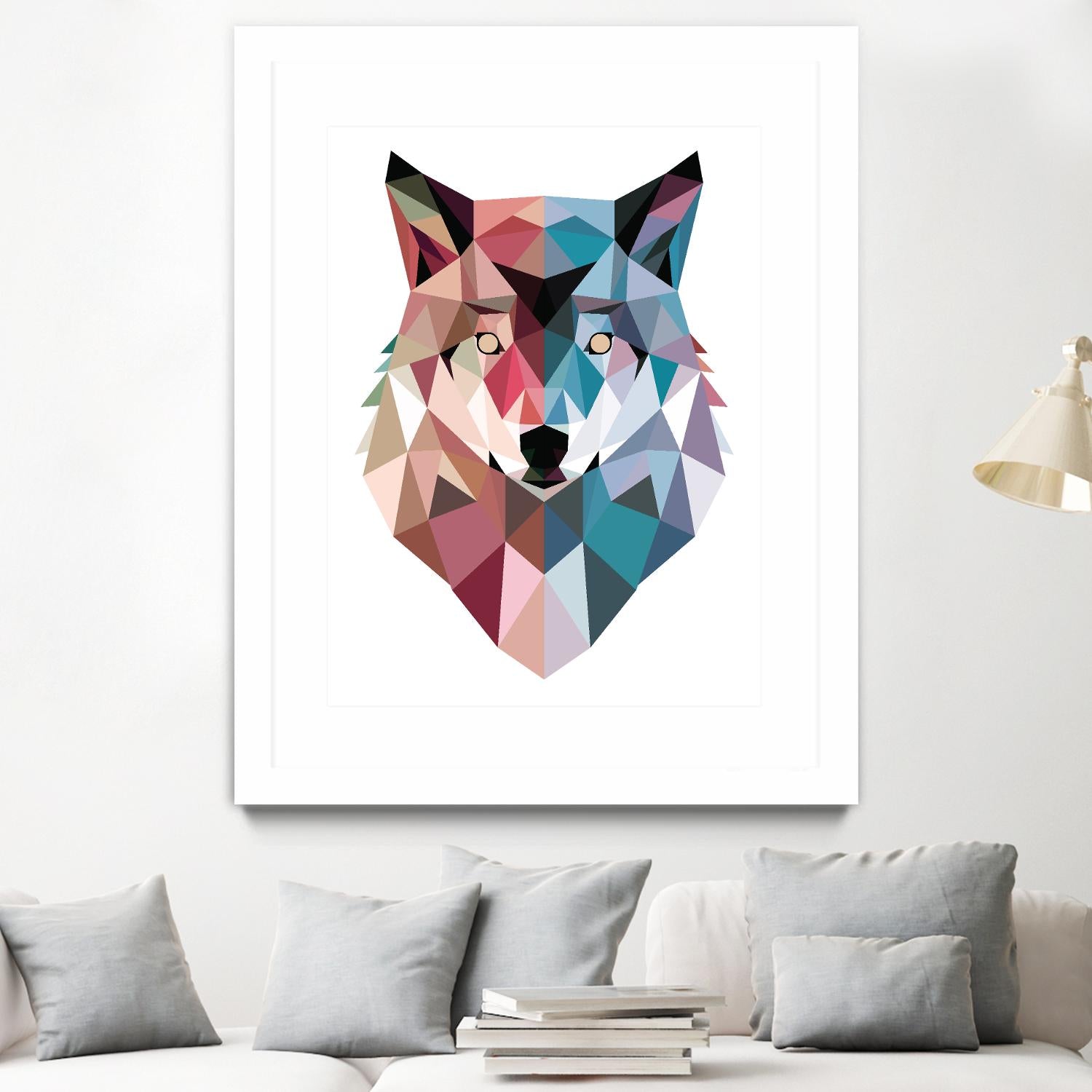 Geo Wolf by Michael Buxton on GIANT ART - multicolor urban/pop surrealism; contemporary; animals