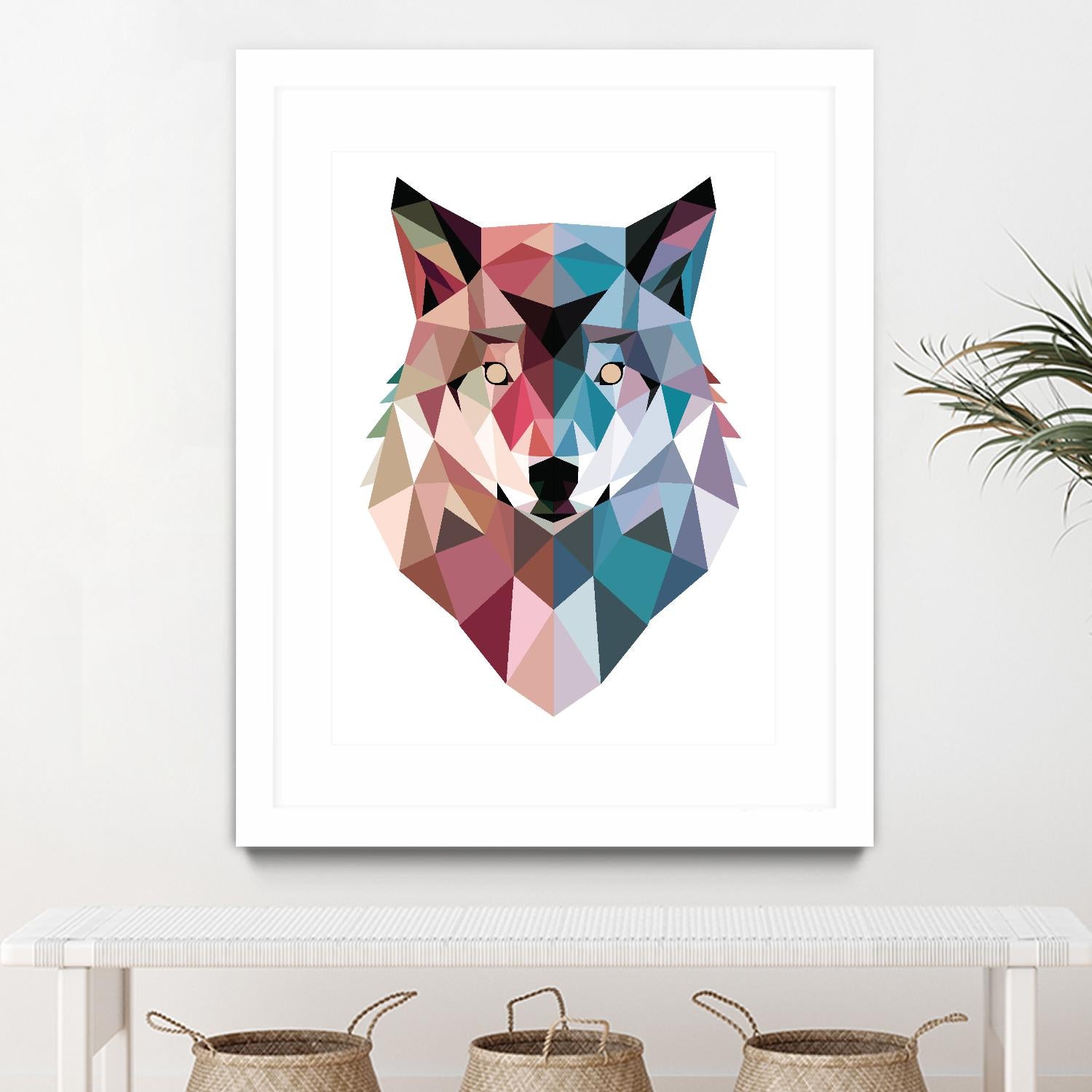 Geo Wolf by Michael Buxton on GIANT ART - multicolor urban/pop surrealism; contemporary; animals