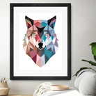Geo Wolf by Michael Buxton on GIANT ART - multicolor urban/pop surrealism; contemporary; animals