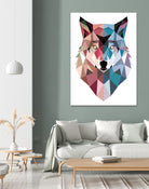 Geo Wolf by Michael Buxton on GIANT ART - multicolor urban/pop surrealism; contemporary; animals
