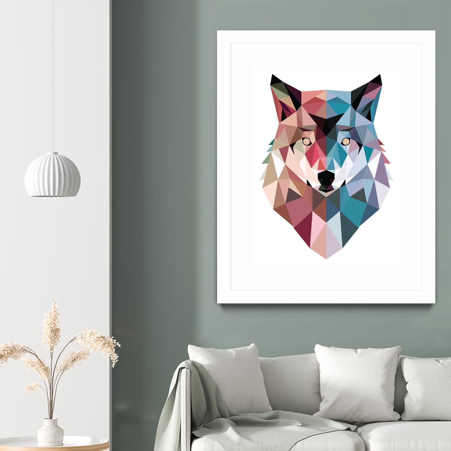 Geo Wolf by Michael Buxton on GIANT ART - multicolor urban/pop surrealism; contemporary; animals