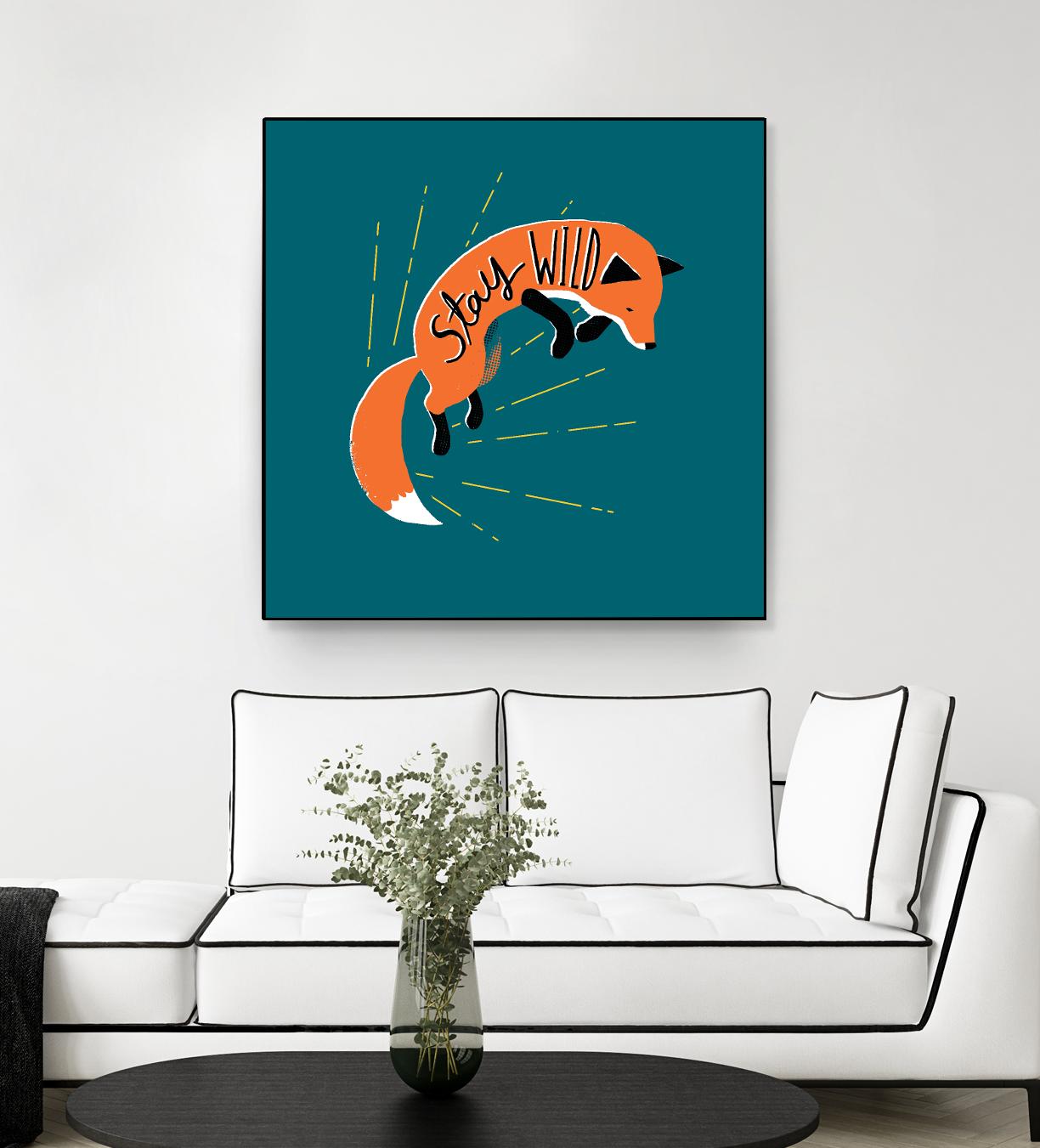 Stay Wild by Michael Buxton on GIANT ART - multicolor urban/pop surrealism; animals; inspirational
