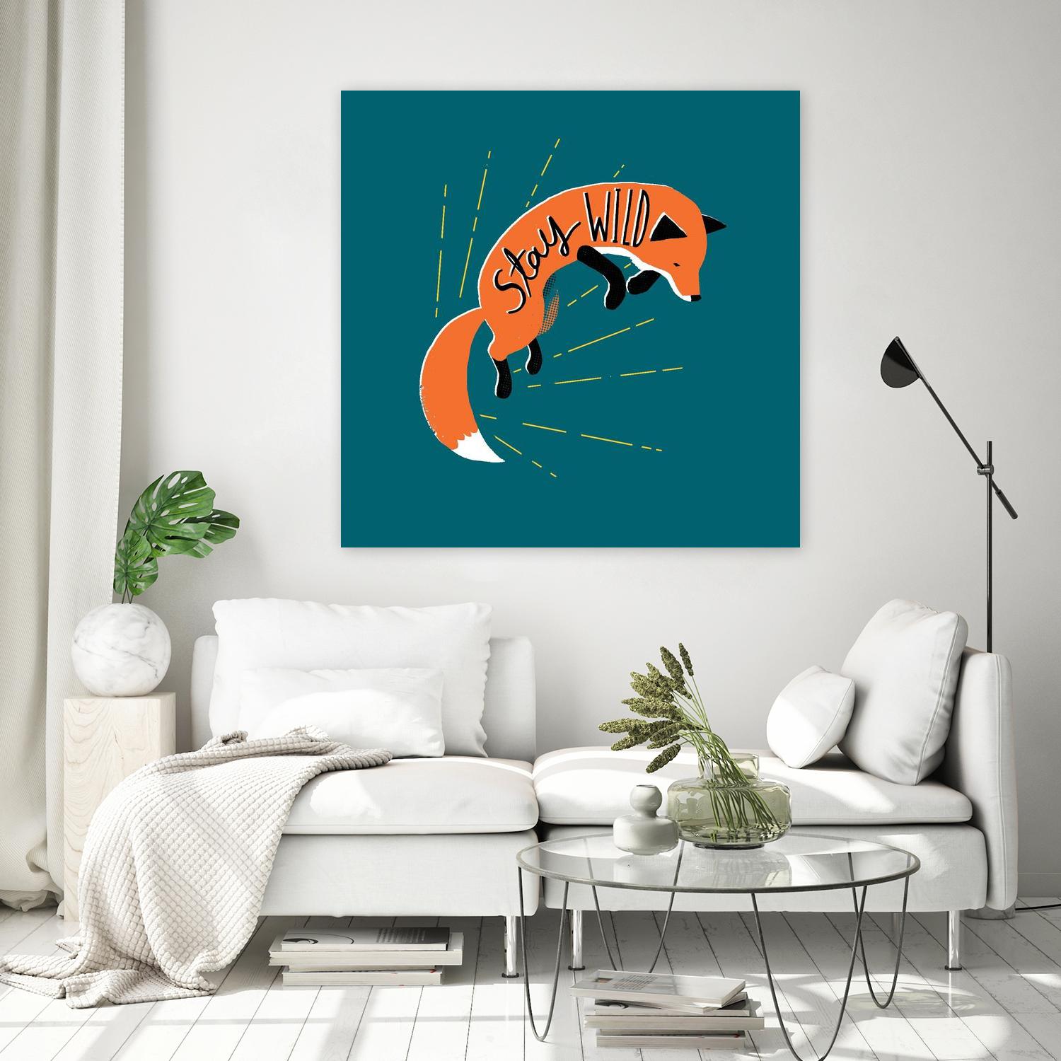 Stay Wild by Michael Buxton on GIANT ART - multicolor urban/pop surrealism; animals; inspirational