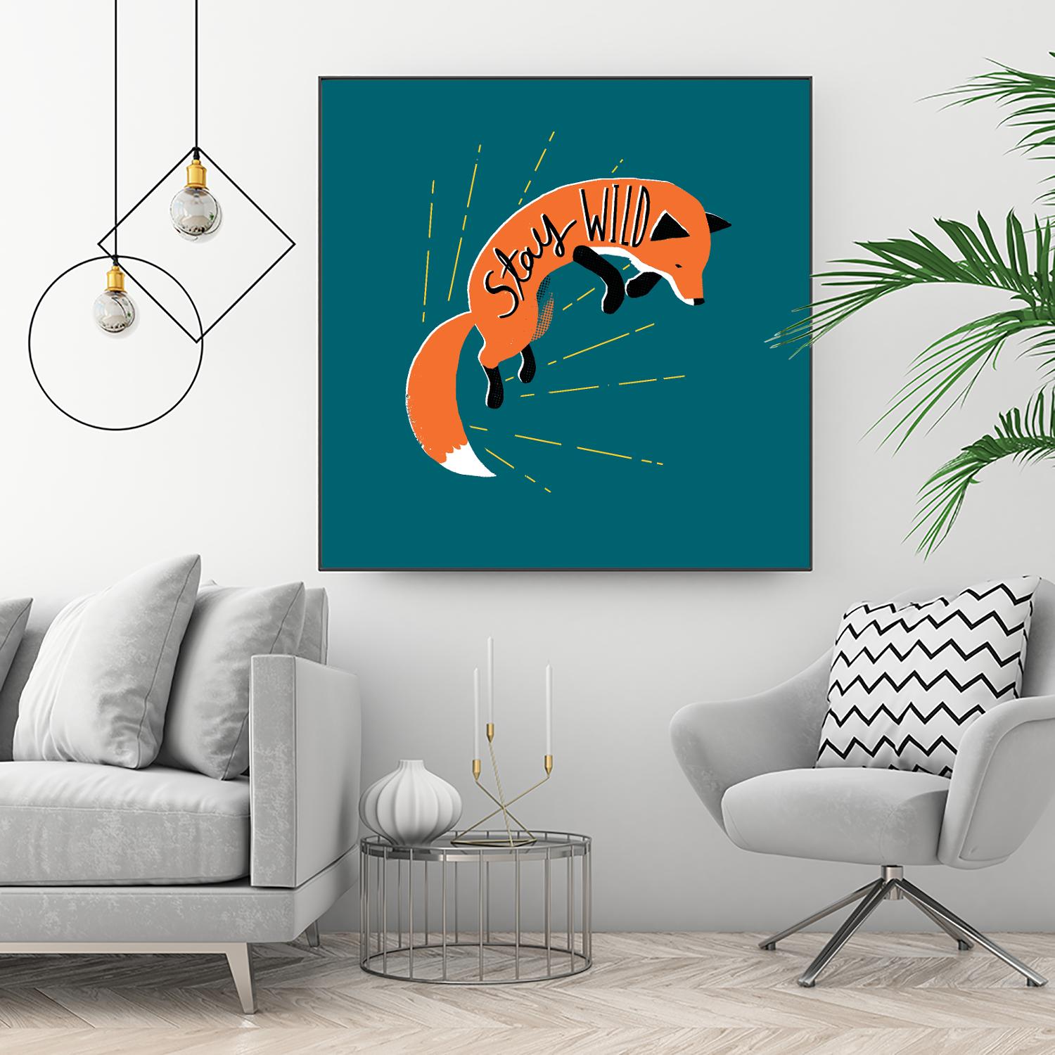 Stay Wild by Michael Buxton on GIANT ART - multicolor urban/pop surrealism; animals; inspirational