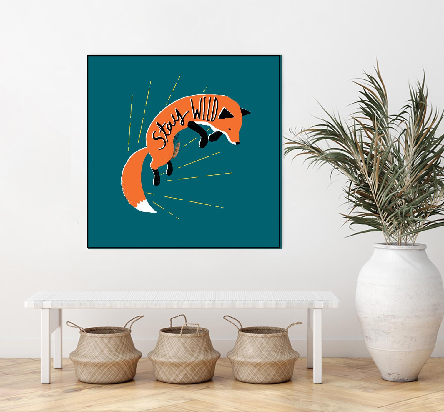 Stay Wild by Michael Buxton on GIANT ART - multicolor urban/pop surrealism; animals; inspirational