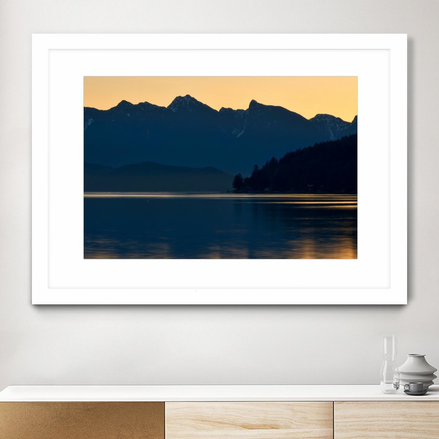 Peaceful Majesty by Chuck Burdick on GIANT ART - black,white landscapes, photography, lakes, mountains, sunrises/sunsets