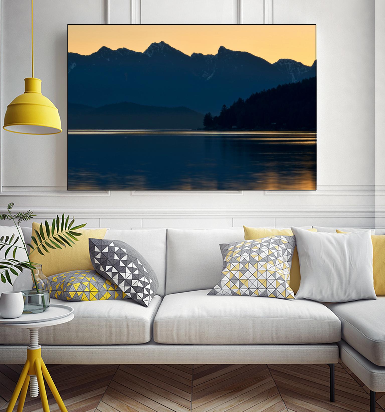Peaceful Majesty by Chuck Burdick on GIANT ART - black,white landscapes, photography, lakes, mountains, sunrises/sunsets