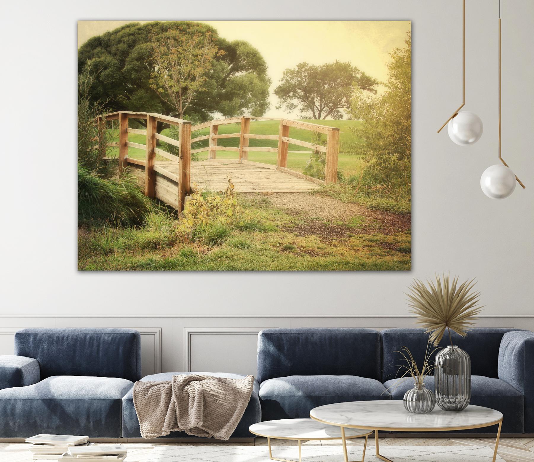 Sunday Stroll by Sylvia Coomes on GIANT ART - beige landscape