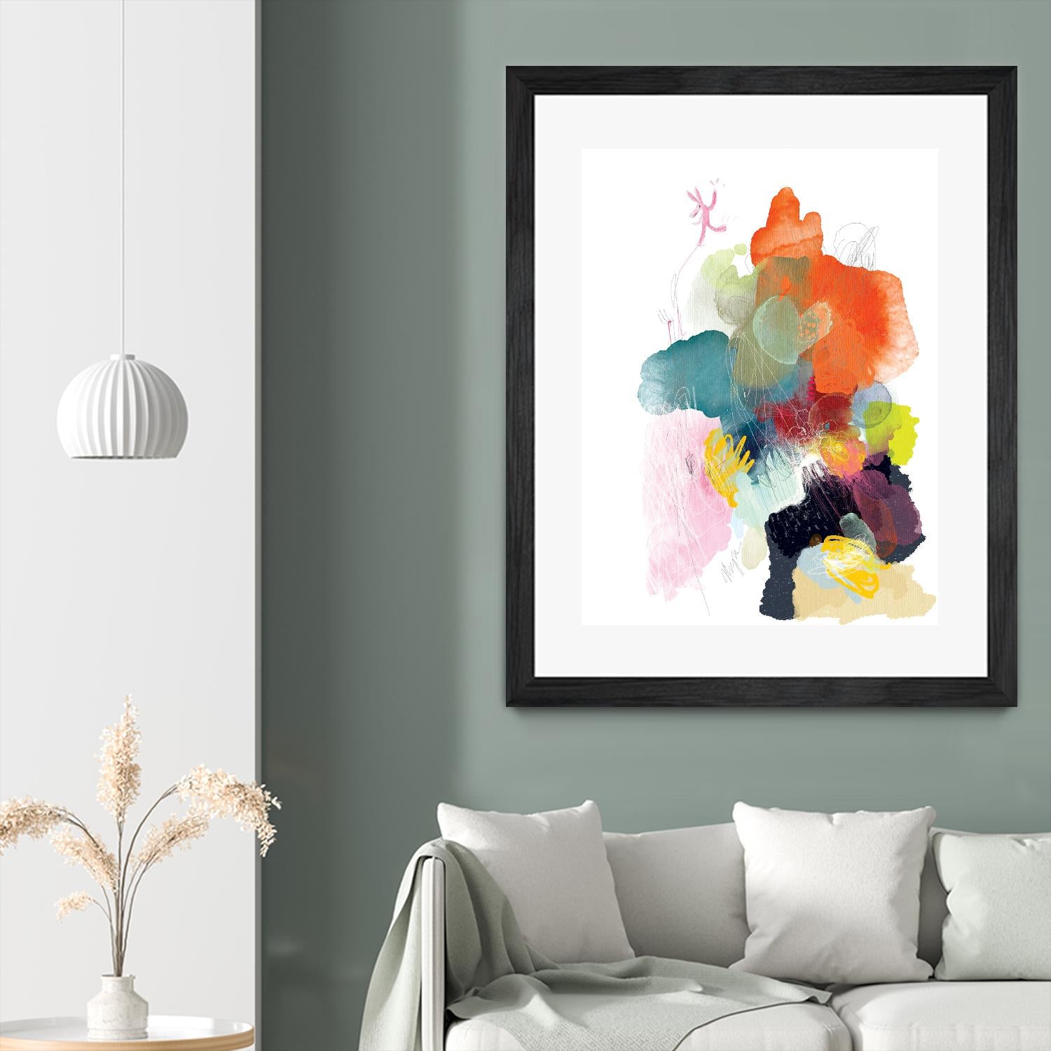 Ave del paraiso by A. Vega on GIANT ART - green floral