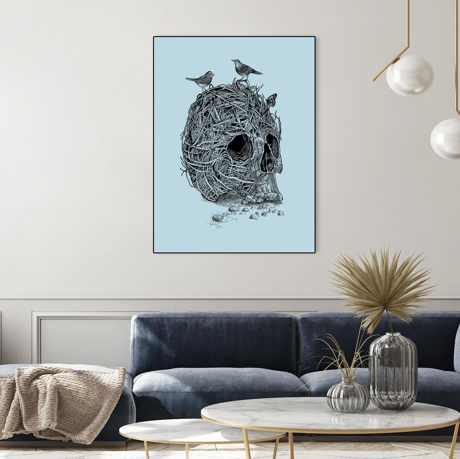 Skull Nest by Rachel Caldwell on GIANT ART - multicolor urban/pop surrealism; animals
