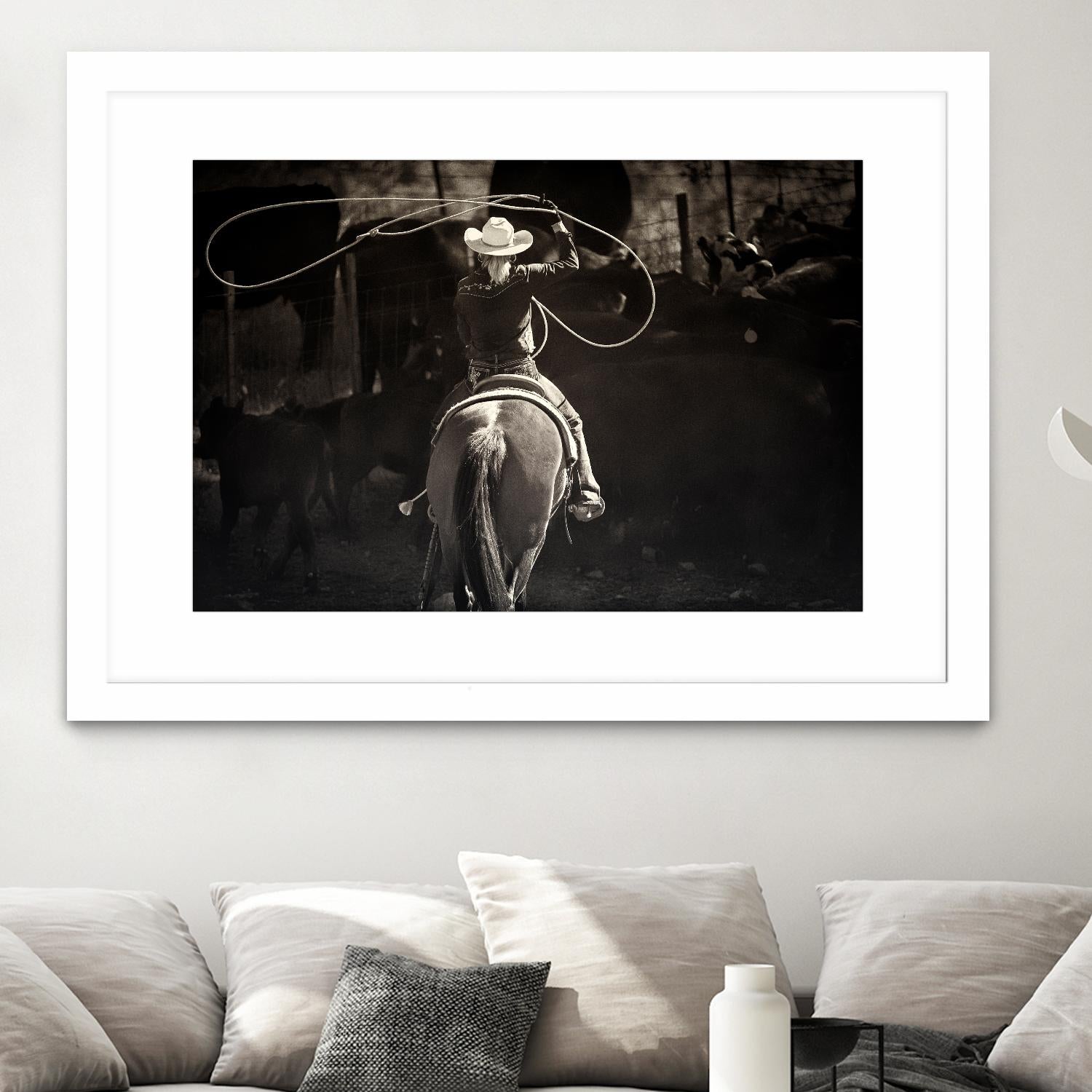 American Cowgirl by Lisa Dearing on GIANT ART - multicolor photography; animals; figurative