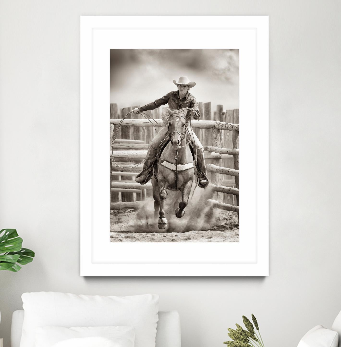 Ride ‘Em Cowgirl by Lisa Dearing on GIANT ART - multicolor photography; animals; figurative