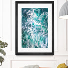 Teal Embrace by Lynne Douglas on GIANT ART - blue coastal, landscapes, photography, ocean, waves