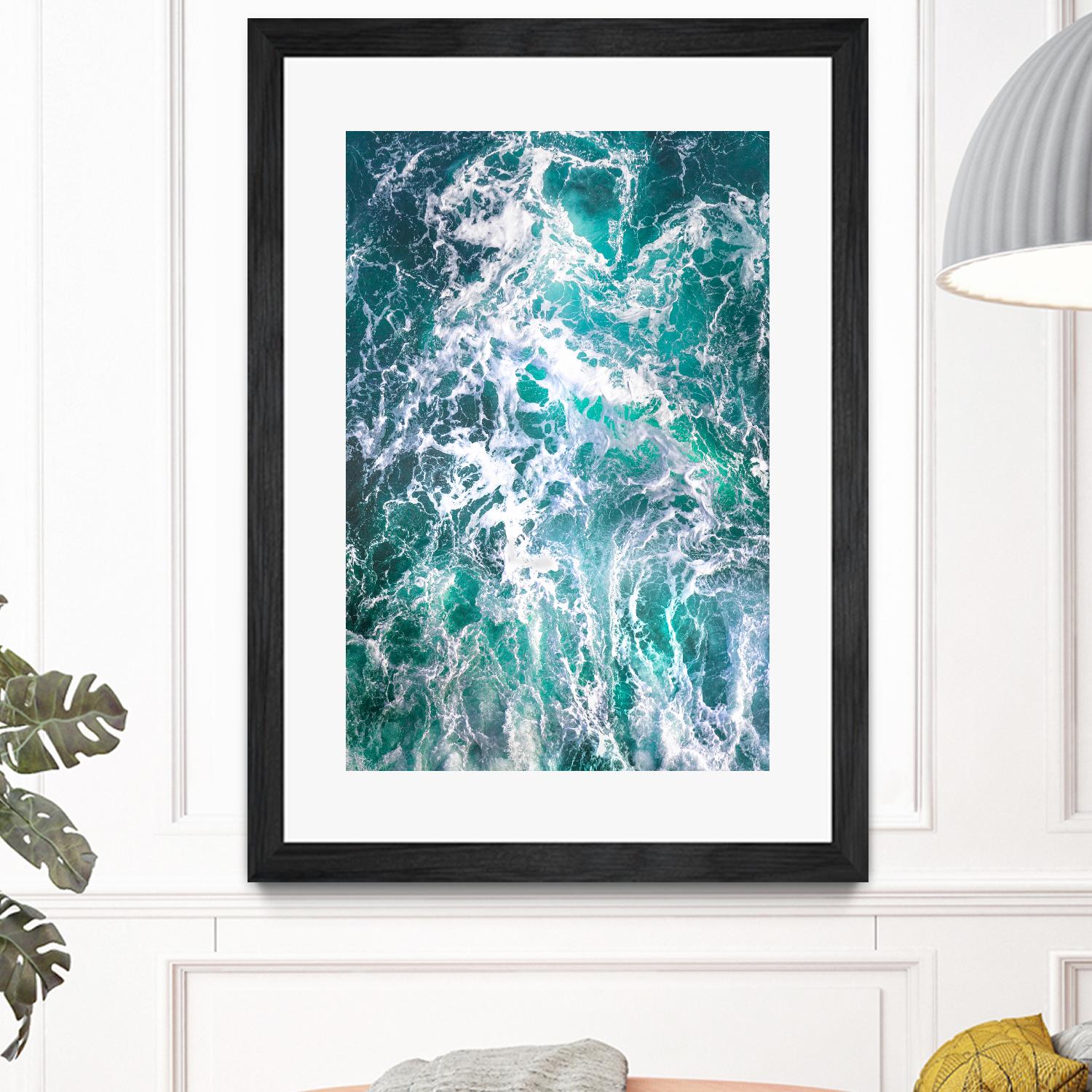 Teal Embrace by Lynne Douglas on GIANT ART - blue coastal, landscapes, photography, ocean, waves