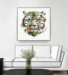 Tropical Tiger by Robert Farkas on GIANT ART - green animals