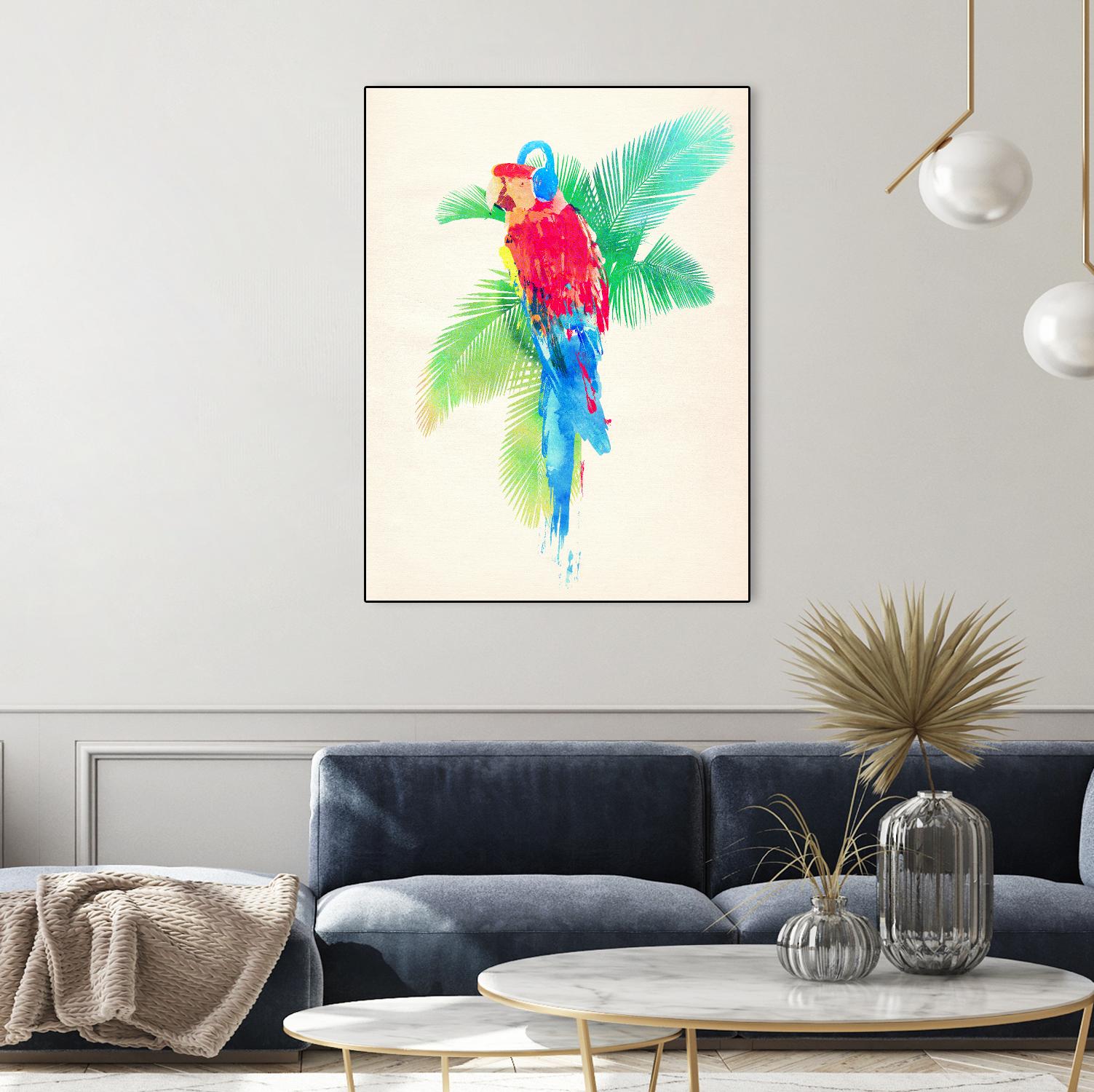 Tropical Party by Robert Farkas on GIANT ART - green animals