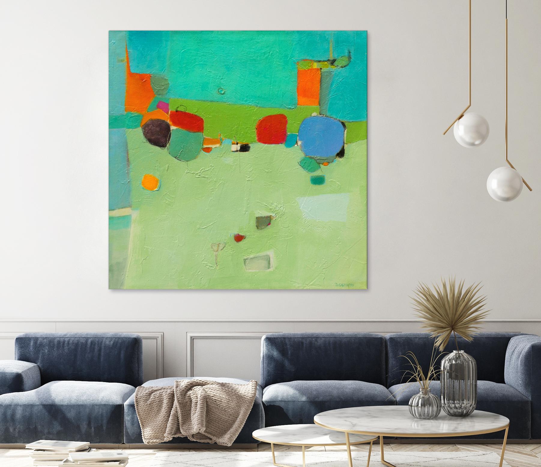 A Skip and a Roll by Dorothy Gaziano on GIANT ART - green abstract