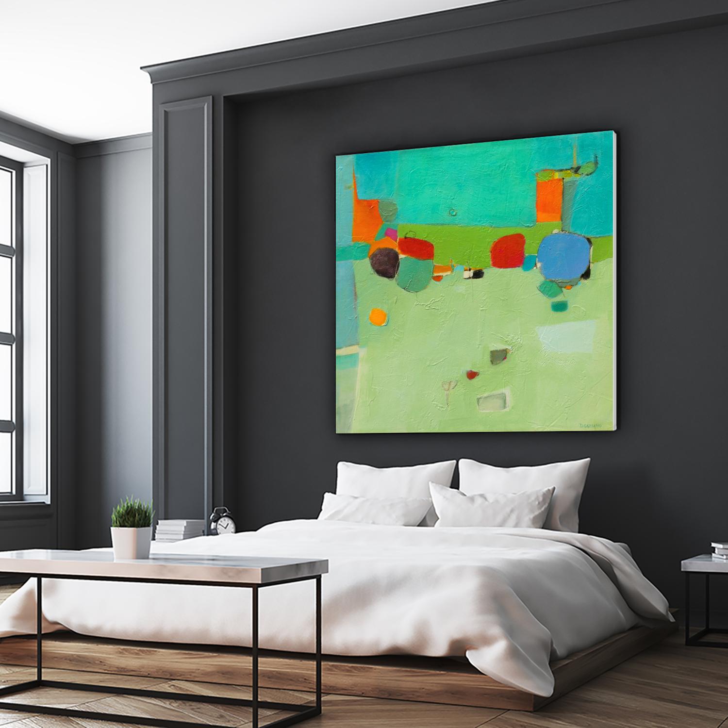 A Skip and a Roll by Dorothy Gaziano on GIANT ART - green abstract