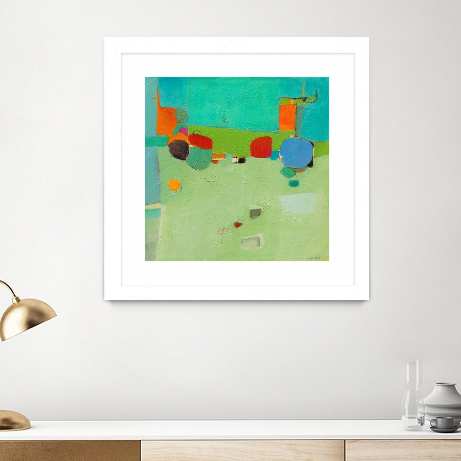 A Skip and a Roll by Dorothy Gaziano on GIANT ART - green abstract