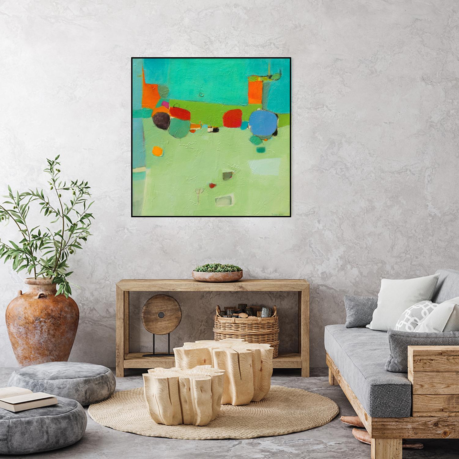 A Skip and a Roll by Dorothy Gaziano on GIANT ART - green abstract