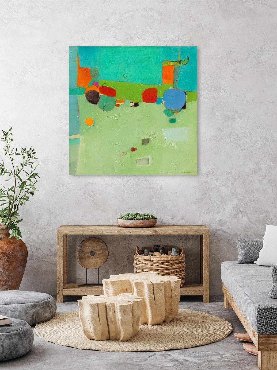 A Skip and a Roll by Dorothy Gaziano on GIANT ART - green abstract