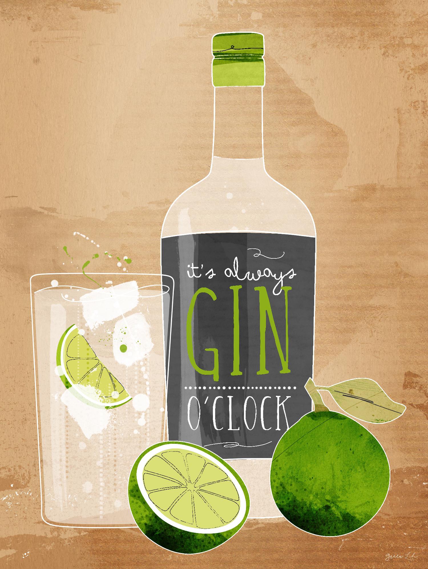 Gin O’Clock by Green Lili on GIANT ART - multicolor cuisine