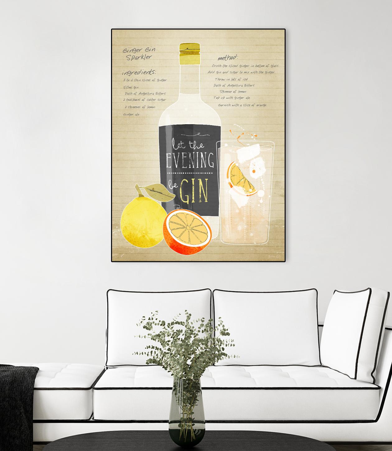 Ginger Gin Sparkler by Green Lili on GIANT ART - multicolor cuisine