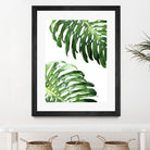 Double Philodendron (color) by Lexie Greer on GIANT ART - green botanical leaves
