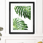 Double Philodendron (color) by Lexie Greer on GIANT ART - green botanical leaves