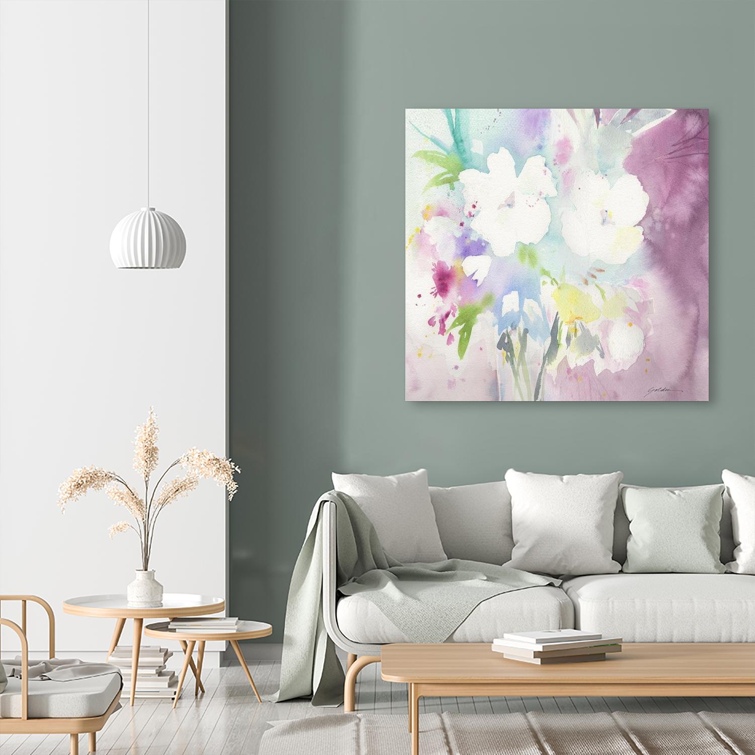 Serenity by Sheila Golden on GIANT ART - multicolor floral/still life; contemporary