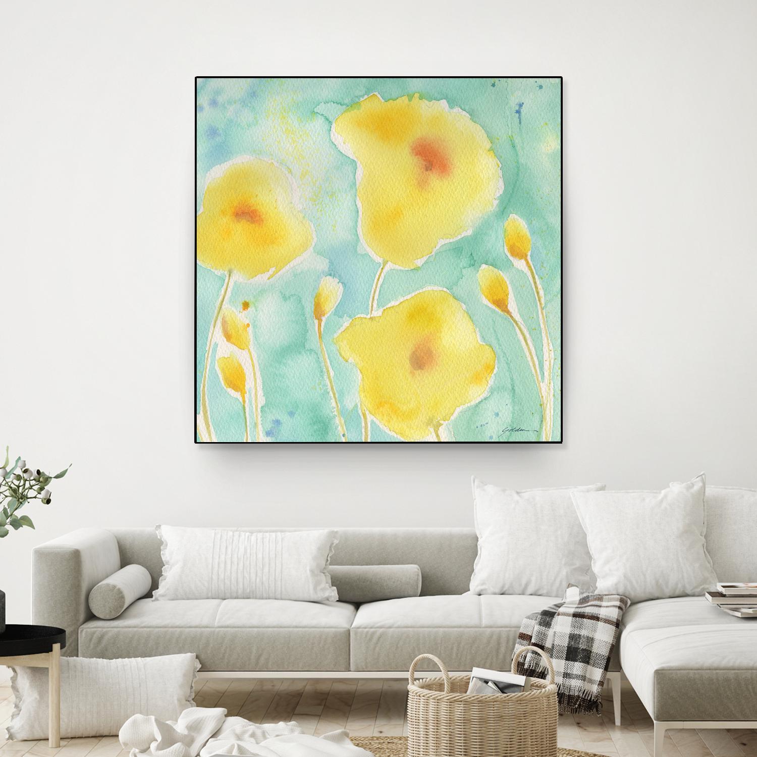 Summer Rain #3 by Sheila Golden on GIANT ART - multicolor floral/still life; contemporary