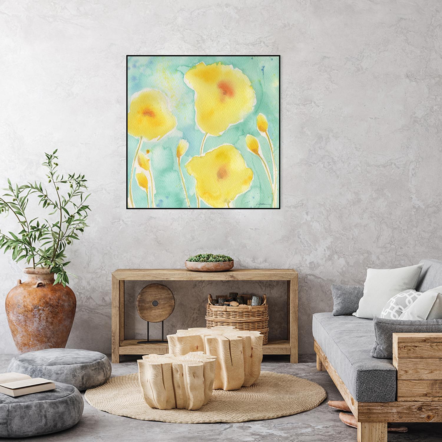 Summer Rain #3 by Sheila Golden on GIANT ART - multicolor floral/still life; contemporary