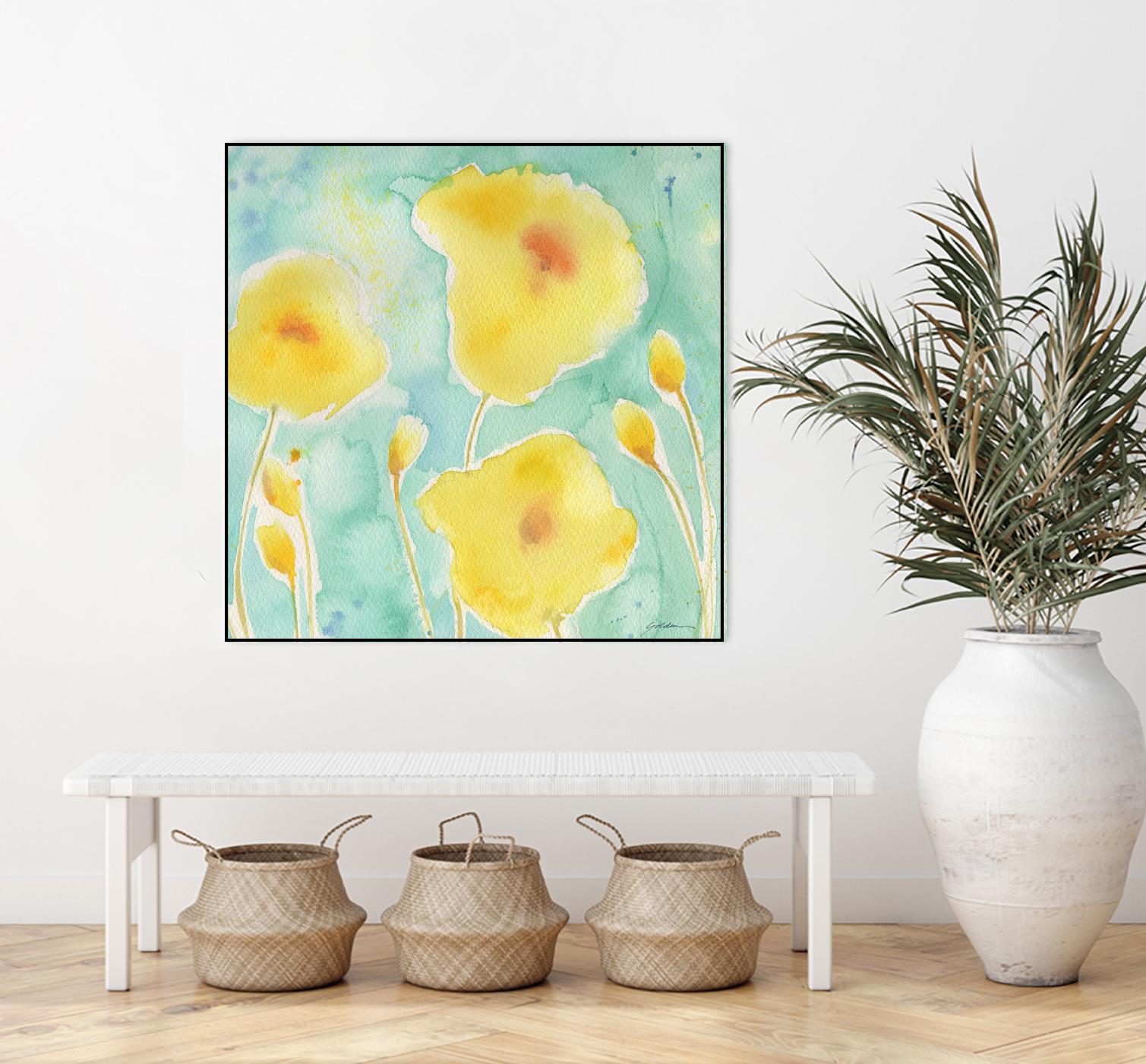 Summer Rain #3 by Sheila Golden on GIANT ART - multicolor floral/still life; contemporary