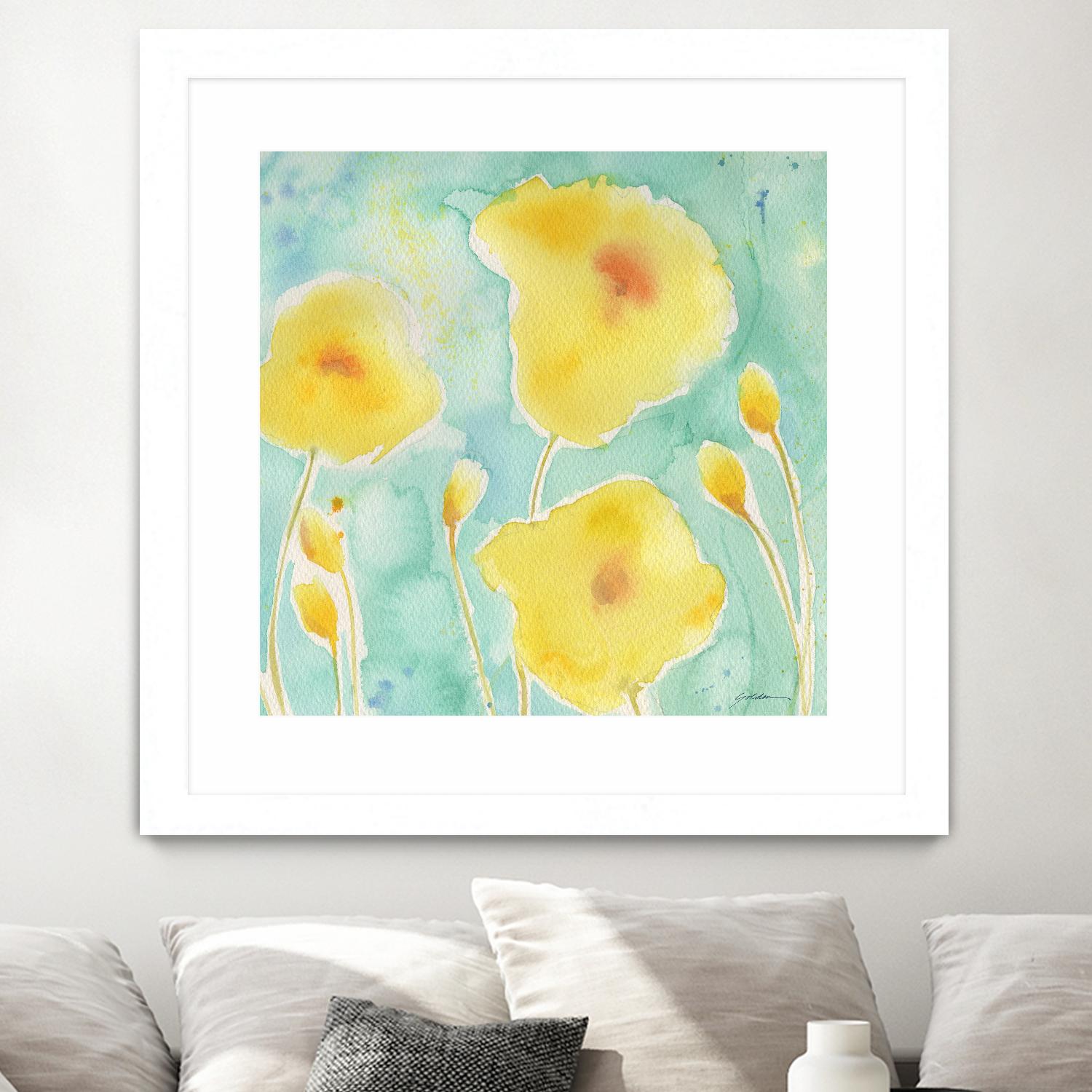 Summer Rain #3 by Sheila Golden on GIANT ART - multicolor floral/still life; contemporary