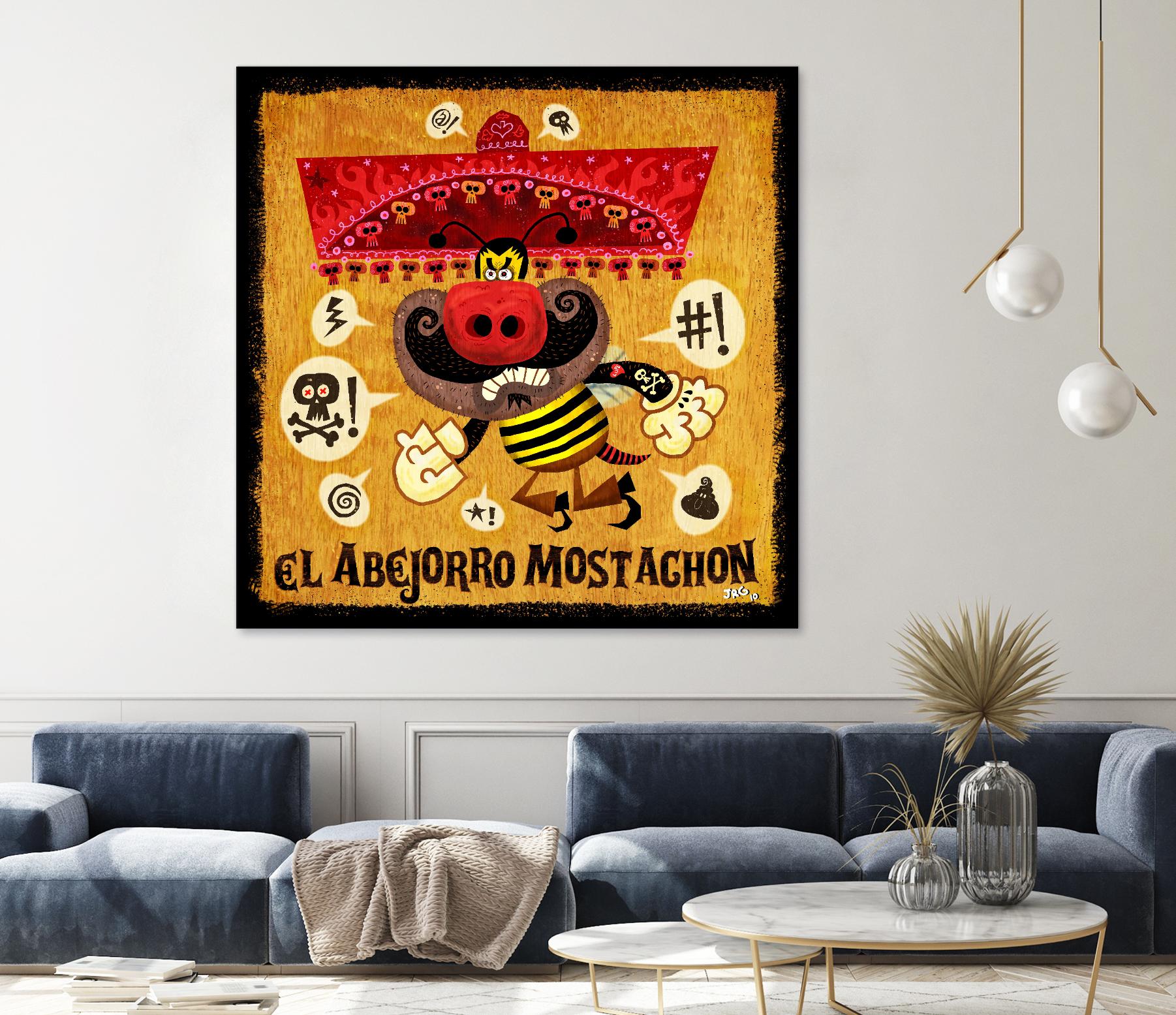 Abejorro Mostachon by Jorge R. Gutierrez on GIANT ART - multicolor ethnic; urban/pop surrealism