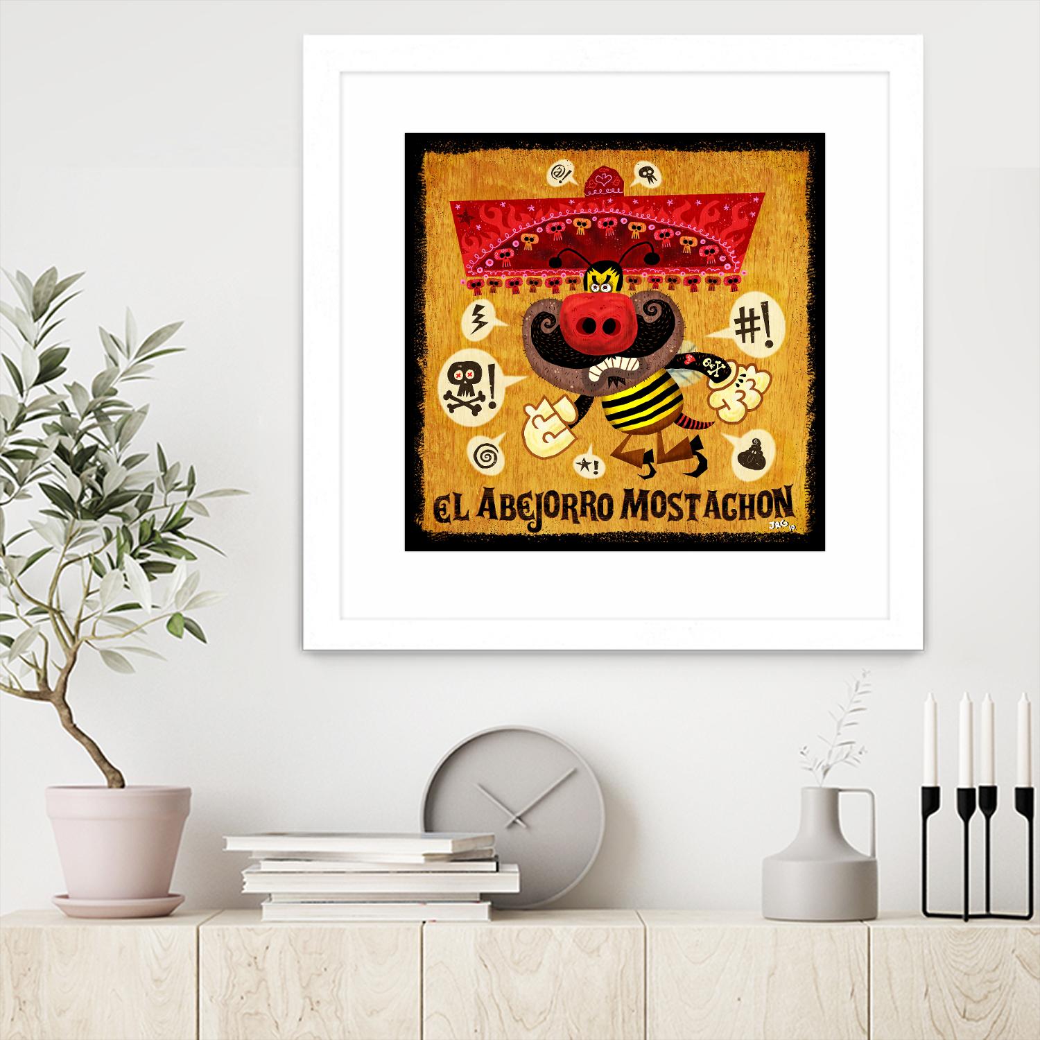 Abejorro Mostachon by Jorge R. Gutierrez on GIANT ART - multicolor ethnic; urban/pop surrealism