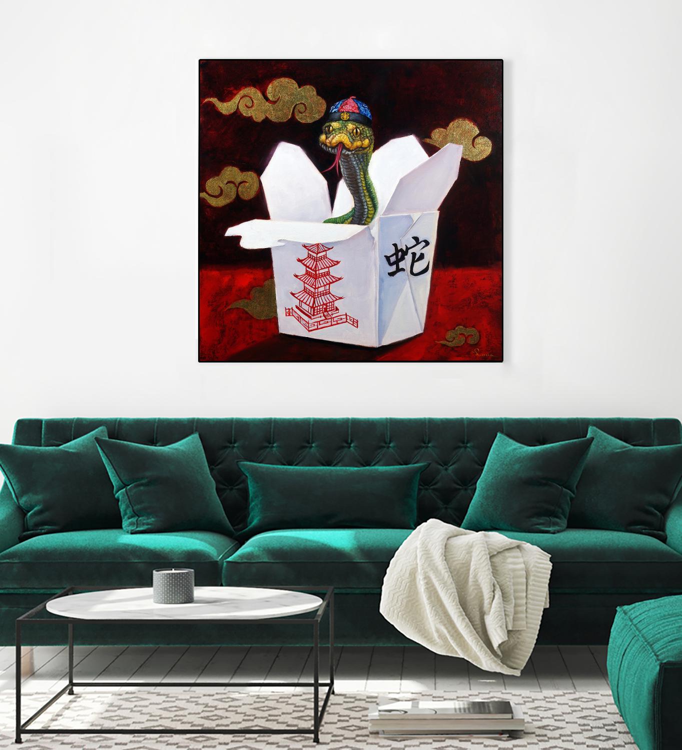 Takeout with a Twist by Lucia Heffernan on GIANT ART - multicolor urban/pop surrealism; novelty; animals