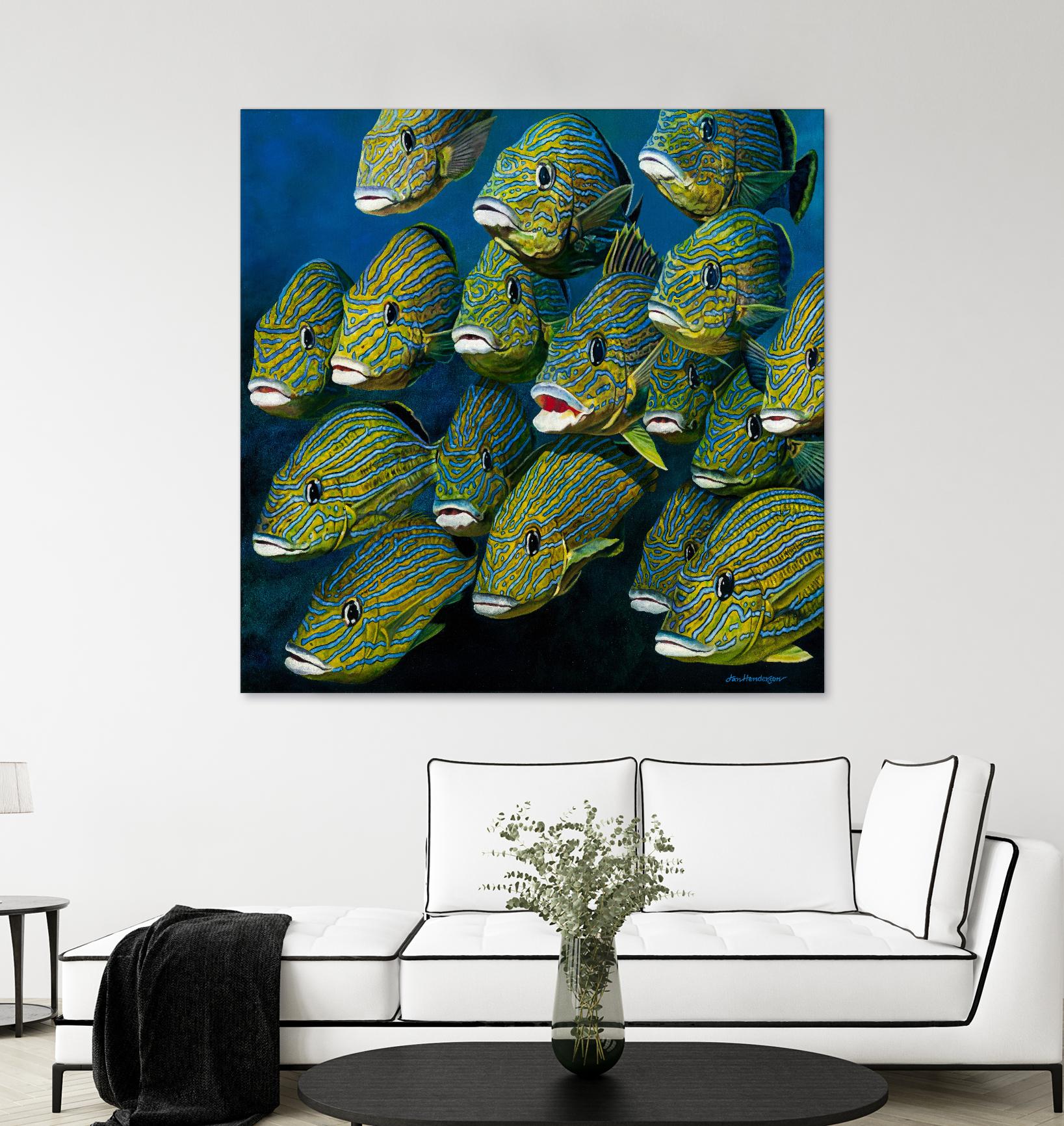 Shoal of Grunts by Jan Henderson on GIANT ART - multicolor animals