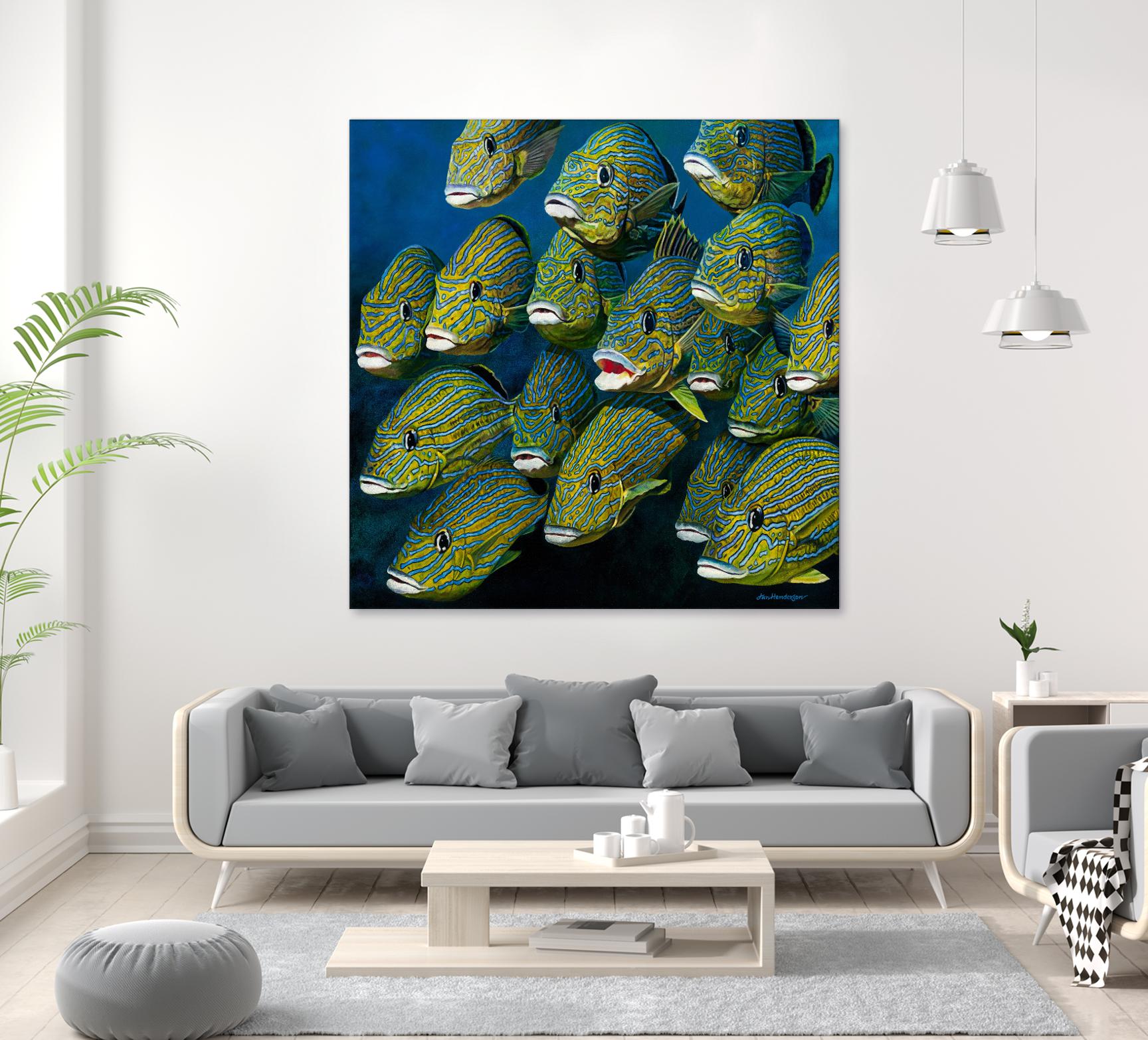 Shoal of Grunts by Jan Henderson on GIANT ART - multicolor animals
