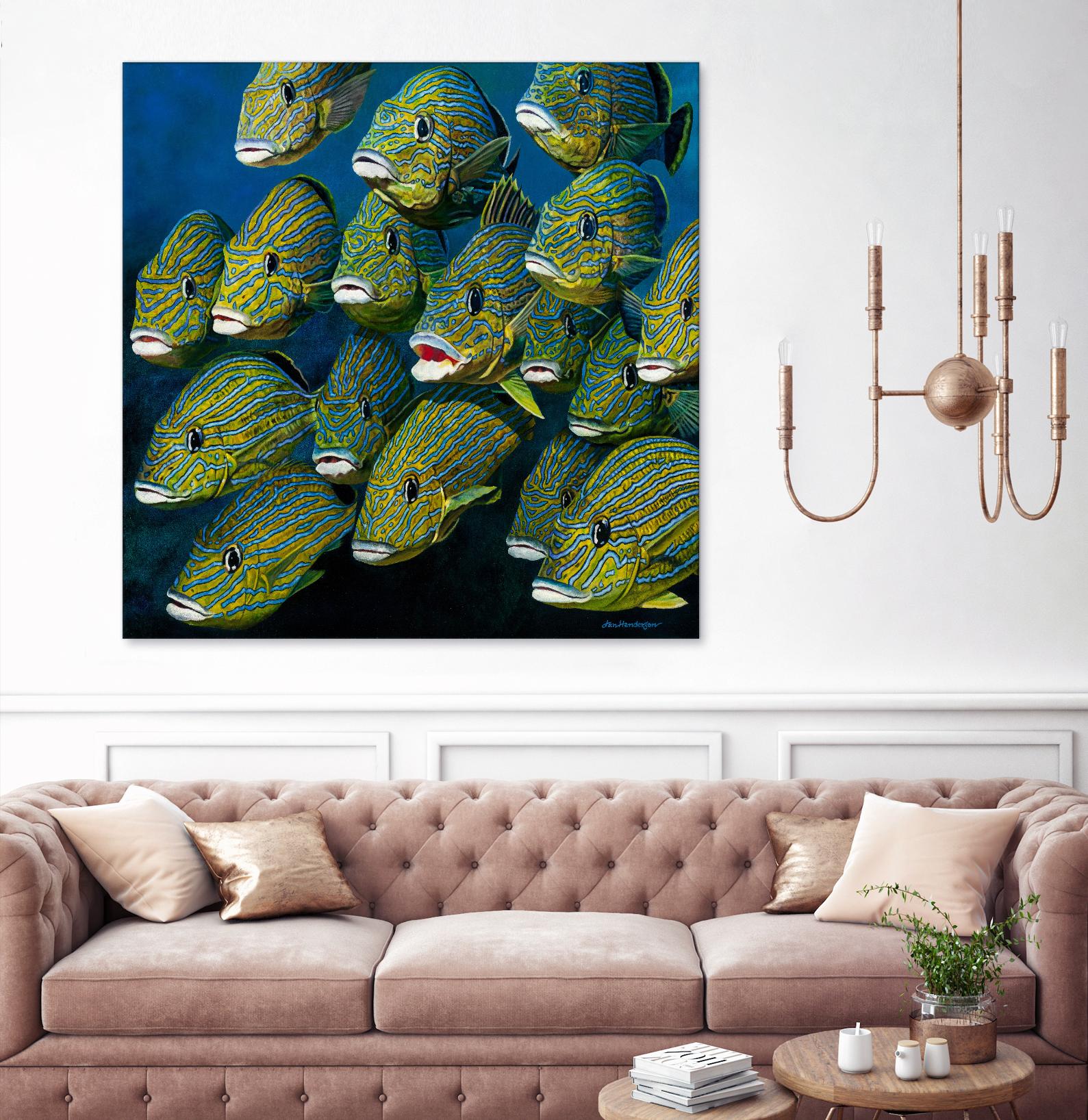 Shoal of Grunts by Jan Henderson on GIANT ART - multicolor animals