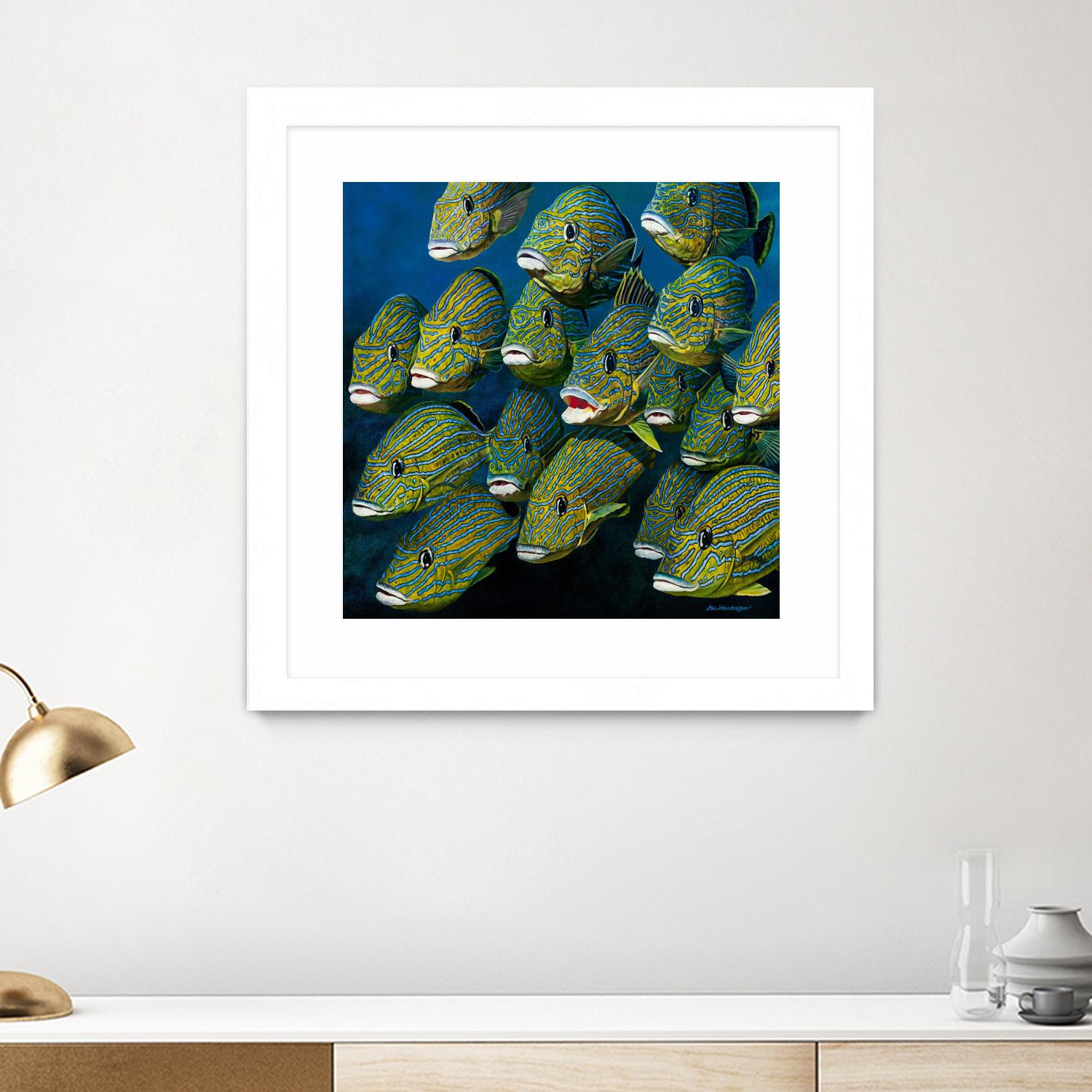 Shoal of Grunts by Jan Henderson on GIANT ART - multicolor animals