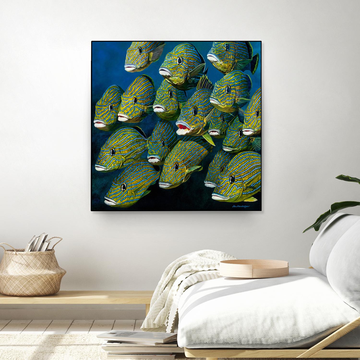 Shoal of Grunts by Jan Henderson on GIANT ART - multicolor animals